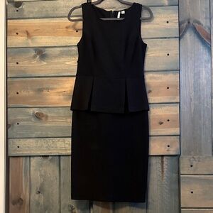 Elle Black Peplum Dress
